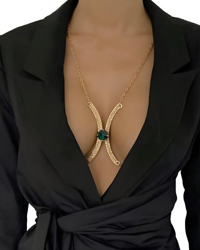 Fashionable Full-diamond Chest Chain/Body Chain