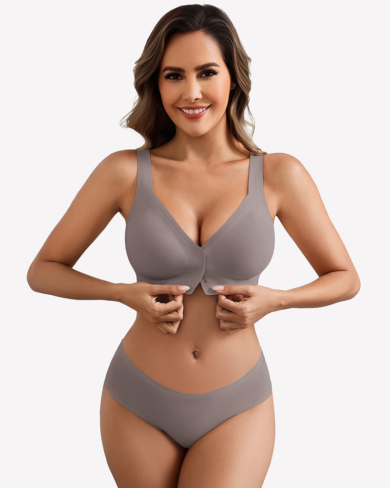 No Underwire Front Closure Bra Seamless Bralette