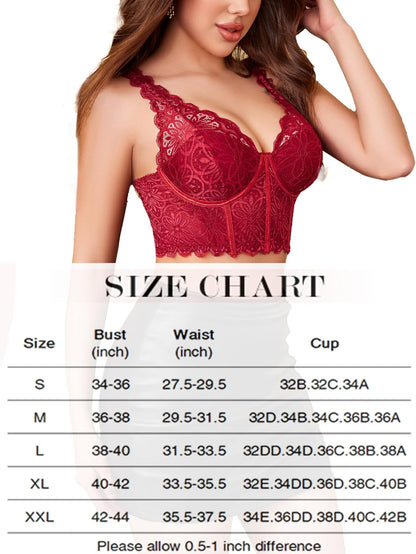 Underwire Tops Push Up Bustier No Padded