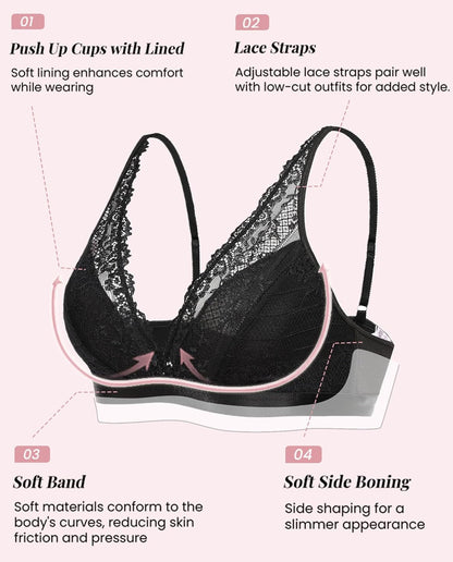Lace Wireless Bralette Bras