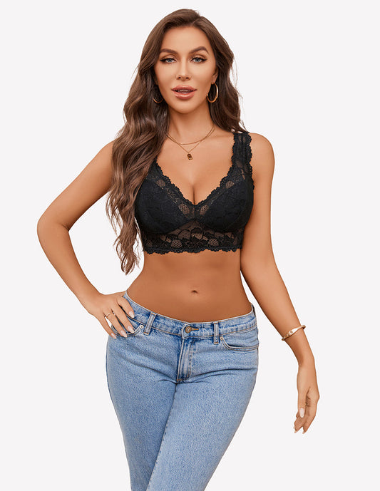 Lace Bra Non Padded Longline Bralette