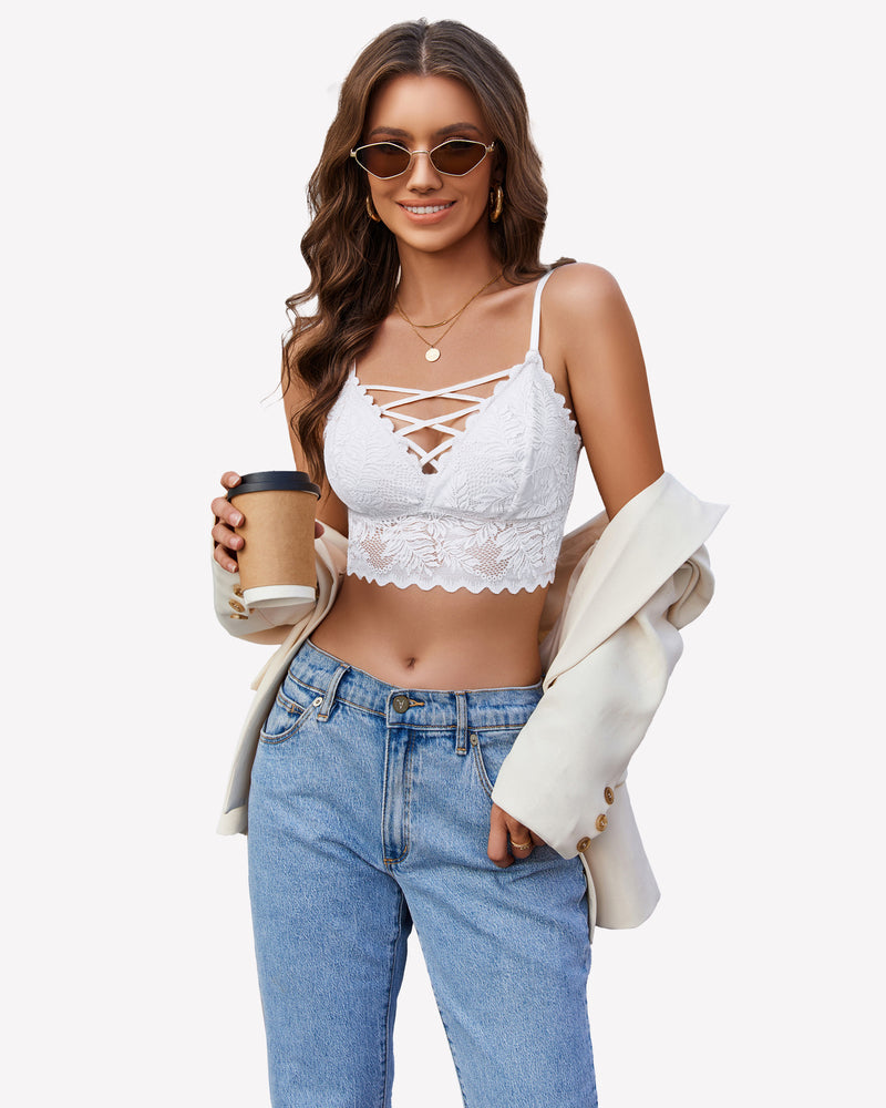 V Neck Lace Camisole Y2K Tank Top