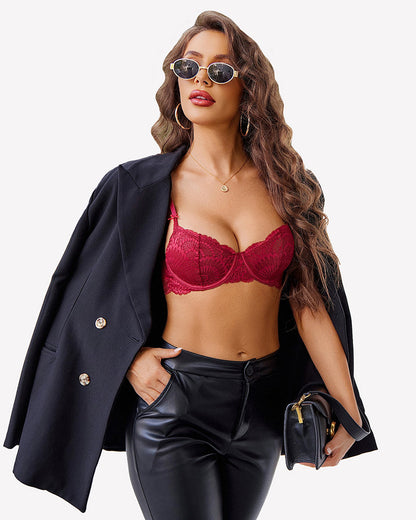 Lace Bra Sheer Underwire Unlined Bras