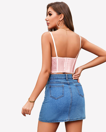 Underwire Tops Push Up Bustier No Padded
