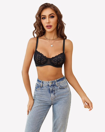 Lace Underwire Unlined Bras