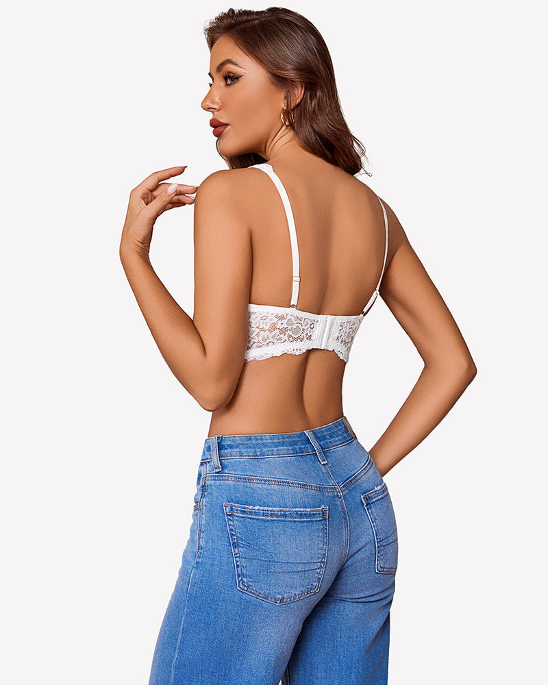 V Neck Wireless Unlined Basic Bras