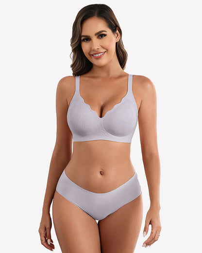 Wireless Bras Seamless Bra Full Coverage Lace Tshirt
