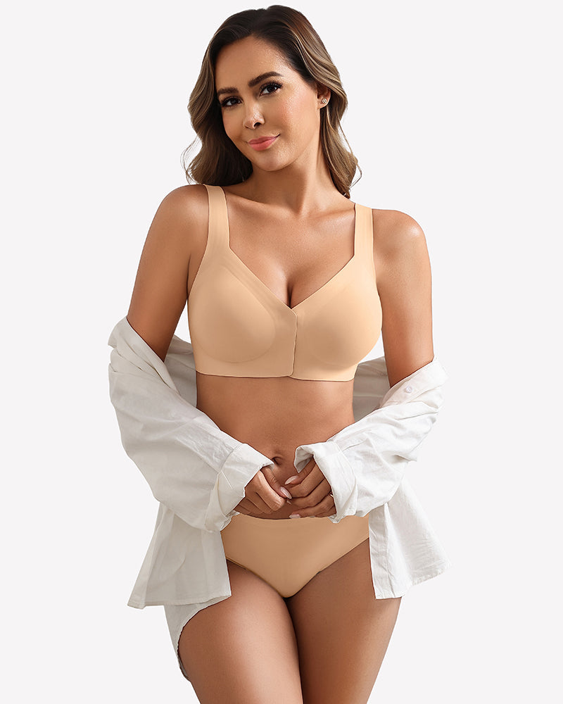 No Underwire Front Closure Bra Seamless Bralette