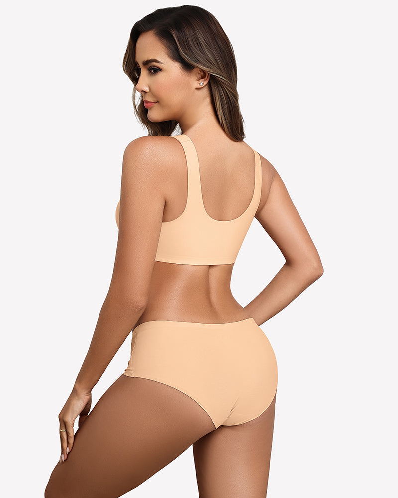 No Underwire Front Closure Bra Seamless Bralette