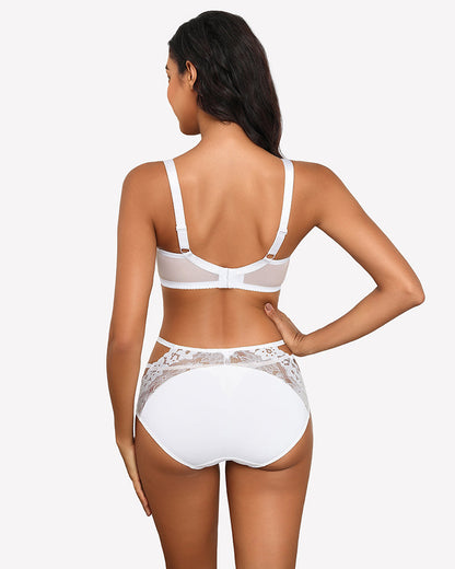 Lace Bra Full Coverage Mesh Bra