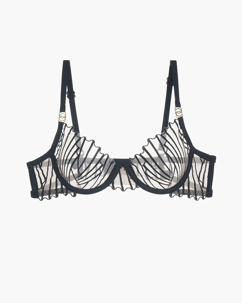 Thin Embroidered Bra