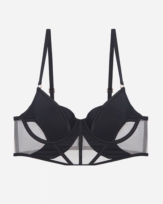 Push Up Mesh Hollow Bra